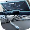 Nmoiss Upgraded Ice Rib Windshield Sun Shade Umbrella [Drive to Superior Coolness & Comfort] High Speed Cooling 99% UV Blocking Protects Car from Sun and Heat Damage Medium (56" L x 31" W)