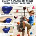 TOPNEW 32 Rock Climbing Holds Multi Size for Kids, Adult Rock Wall Holds Climbing Rock Wall Grips for Indoor and Outdoor Playground Play Set - Includes 2 Inch Mounting Hardware