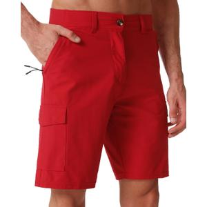 Men's Lightweight Hiking Cargo Shorts 9" for Running Athletic Camping Travel Golf - Water Resistant with 5 Pockets L
