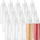 15 PCS 8oz Squeeze Bottles,Plastic Condiment Bottle with Twist On Cap Lids,Squeeze Bottle for Sauces,Ketchup,Barbecue,Syrup,Paint