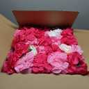 Artificial Flower Wall Backdrop 16pcs 16.5x16.5 Inch Silk Rose Floral Panels Ideal for Wedding Celebrations, Festive Party Backdrops, and Elegant Home Decor-Pink and Rose Red