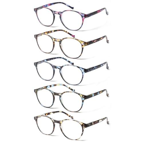 NORPERWIS 5 Pairs Reading Glasses - Standard Fit Spring Hinge Readers Glasses for Men and Women (Multicolor, 2.75, x)