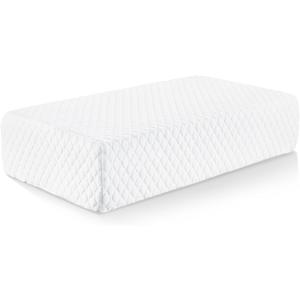 TOPPURE Cube Memory Foam Pillow for Side Sleepers (24"x12"x6" Extra Thick Pillow), Cervical Pillow for Neck and Shoulder Pain Relief, Neck Pillow, Bed Pillow with Washable Pillowcase, White