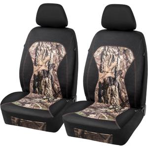 Mossy Oak Low Back Camo Seat Covers, Airbag Compatible, Universal Fit, Fits Most Bucket Seats - Made with Premium Waterproof Neoprene Fabric - Official Licensed Product