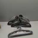 50 Pack Clothes Hangers, Non Slip Plastic Coat Hangers, Space Saving Hangers, Heavy Duty, Hanging Dry Wet Clothes,16.4" x 8.3", Black, UAPY0550B