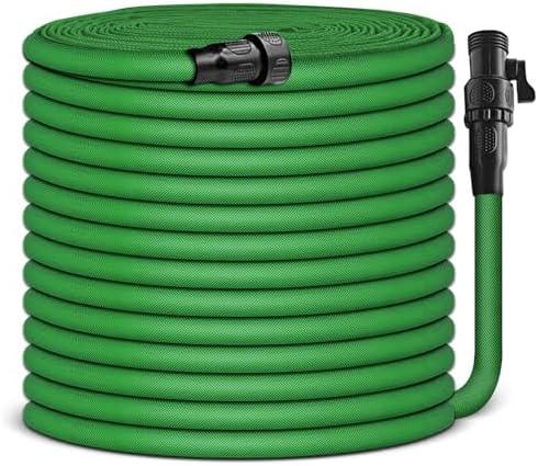 DLOCVN Garden Hose,75FT Pliable Water Hose with Triple Layer 3/4" Fittings Ergonomic Grip Indoor&Outdoor Use Gift for Lawn Car Watering Plants Green