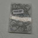 Metal Drapery Curtain Rings Curtain Hanging Rings and 30 Pieces Metal Curtain Drapery Pin Hooks for Window Curtain, Door Curtain and Shower Curtain, 30 mm Internal Diameter(30, Silver)