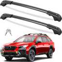 220lbs Lockble Roof Rack Cross Bars Compatible with Subaru Outback Wilderness 2022 2023 2024 2025 with Raised Side Rails, Anti-Theft Heavy Duty Aluminum Roof Crossbars Rooftop Luggage Racks