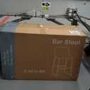 DUMOS 26 Inch Counter Height Bar Stools Set of 2, Modern Faux Leather High Barstools with Back and Metal Leg, Bar Chairs for Kitchen lsland, Elegant Black