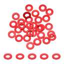 MECCANIXITY 30pcs M3 Flat Washer Aluminum Gasket Anodized Countersunk Washer,Hole Dia 3mm/0.12" Round Washers for Screw RC/FPV/PC/Drone/Mechanical Accessories Model Parts,(Red)