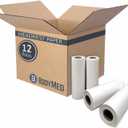 BodyMed Premium Headrest Paper Rolls for Chiropractic Exam Table, Smooth White, 12-Inch x 225-Feet, 12 Rolls Disposable Paper Rolls for Medical Office, Chiropractor, Spa Use