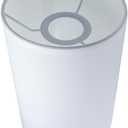 MY MIRONEY Cylindrical Lampshades White Linen Drum Lamp Shades Modern Style Lampshade Cover Replacement for Floor Lamp, Table Lamp, Bedside Lamp, 1.64" Screw Thread Diameter