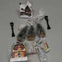 Rileryan 15 PCS Christmas Village Sets People House Figurines for Miniature Christmas Town Village Accessories Decor Buildings Collectible Home Decorations