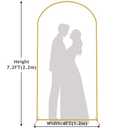 Putros Metal Arch Backdrop Stand 7.2FT Gold Wedding Balloon Arched Backdrop Stand Square Arch Frame for Birthday Party Bridal Baby Shower Ceremony Decoration (7.2x4FT(HxW))