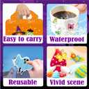 4 Sets Halloween Reusable Sticker Books for Toddlers 1-3, Activities Books Crafts for Kids 2-4, Removable Jelly Stickers for Girls Boys 3-5, Travel Toys Holiday Gifts Halloween Basket Stuffers