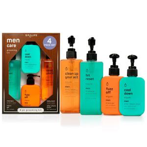 SpaLife Mens Body Wash Gift Set w/ Body Wash, Shave Gel, After-Shave Gel, Shampoo | Mens Skin Care Gift Set | Skincare Christmas Gifts for Men | Gifts for Men | Men's Skincare | 4-Piece