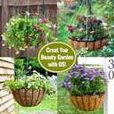 Legigo 3 Pack 12 Inch Hanging Basket Coco Liners Replacement, 100% Natural Round Coconut Coco Fiber Planter Basket Liners for Hanging Basket Flowers/Vegetables