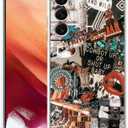 Western Cowboy Cowgirl Case Compatible with Galaxy A14,Retro Country Art Collage,Trendy Soft Bumper TPU Case for Samsung Galaxy A14