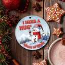 4 x 2025 Christmas Ornament  I Need a Huge Glass of Wine Funny Holiday Ornament, Wine Lover Xmas Gift