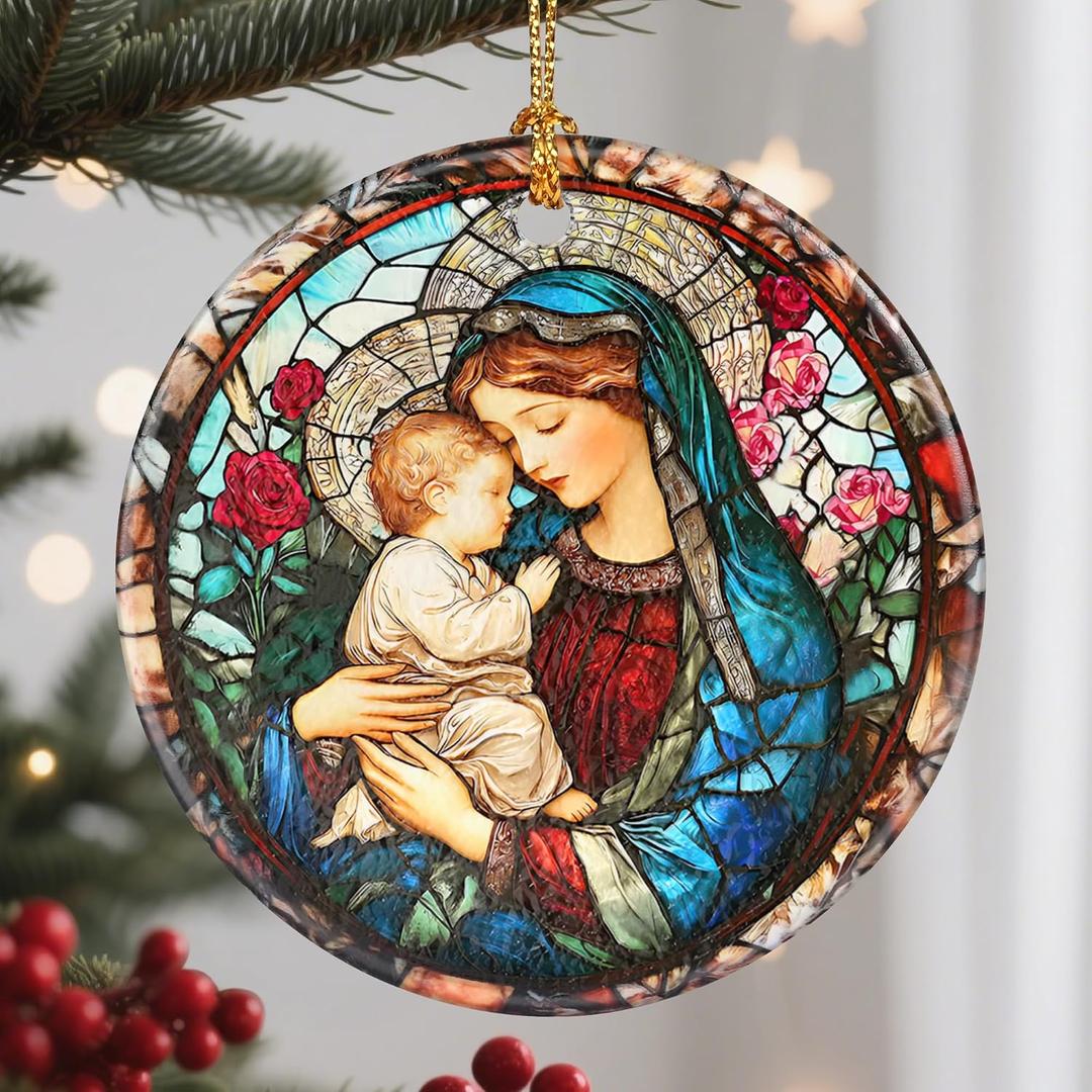 4 x Religious Christmas Ornaments, Christian Ornament, Christmas Tree Decorations, Holiday Decorations, Holiday Ornaments, Religious Gifts, Christian Gift, Holiday Party Gifts, and Xmas Gift Ideas