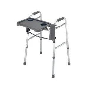 DMI Walker Tray, Rollator Tray, Mobility and Walker Accessory Tray Table Fits Most Standard Walkers, Folding with Two Cup Holders and Tool Free Assembly, 16 x 11.8