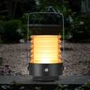 Portable Outdoor Small Table Lamp for Bedroom Night Lights 3 Way Dimmable Touch Lamp USB Type-C Charging Ports for Baby Nursery/Bathroom/Hallways/Living Room (Black), MKCH-333