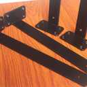 8 Pack - 12 inch Black Hidden L Shelf Bracket (1/5 Inch Thicked) Iron Floating Shelf Brackets Rustic Industrial Metal Brackets for Shelf Support
