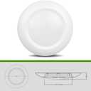 40 Packs 6 Inch LED Low Profile Recessed & Surface Mount Disk Light, Round, 15W, >900 Lumens, 5000K Daylight White, CRI80, Driverless Design, Dimmable, ETL Listed, White