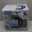 Chefman Electric Kettle, 1.8L 1500W, Hot Water Boiler, Removable Lid for Easy Cleaning, Auto Shut Off, Boil-Dry Protection, Stainless Steel Filter, BPA Free, Borosilicate Glass Electric Tea Kettle (Black)