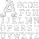 Waydress 26 Piece Rhinestone Iron on Patch A to Z Letter Appliques Adhesive White Pink Colorful Pearl Bling Patch Glitter Alphabet Embellishments for DIY Craft Supplies(Solid White)