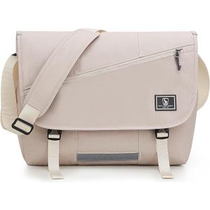 OIWAS Messenger Bag for Women, 17 Inch Laptop Crossbody Bags Men Casual Satchel Shoulder Bag College Travel Office Briefcase (White, 17 inch)