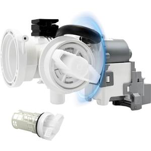 Upgraded DC97-20621A DC97-20621C (OEM) Washer Drain Pump Assembly for Samsung, for WF46DBH500AWA5 WF45R6300AW/US WF45R6100AP/US WF50BG8300AVUS WF45B6300AC/US WF45B6300AP/US for Samsung Washer Parts
