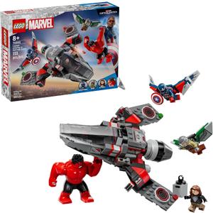 LEGO Marvel Captain America vs. Red Hulk Battle Building Set - Avengers Toy for Kids - Birthday Gift for Boys and Girls Ages 7+ - Includes Hulk Action Figure and Super Hero Minifigures - 76292