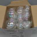 Shappy 50 Pcs Christmas Iridescent Ornaments Halloween, Transparent DIY Shatterproof Hanging Rainbow Ball Christmas Ornament 5 Different Sizes for Party, Wedding, Home Decor (Clear)