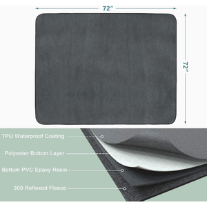 INVENHO Washable Pee Pads for Dogs 72"x72" Reusable Dog Pads Extra Large Upgrade NonSlip Dog Pee Pads Heavy Absorbency Puppy Pee Pads Quick Dry Whelping Pads/Waterproof Puppy Training Pad