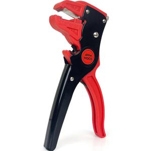 Automatic Wire Stripper and Cutter, 2 in 1 Professional Quickstrip Wire Stripper Tool, Adjustable Wire Stripping Tool for Electronic Cable and Automotive Repair (Black & Red)