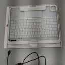 Wireless Keyboard Case for iPad Pro 13" (M5/M4, 2025/2024), Transparent Protective Cover with 7-Color Backlit Keyboard, 360 Rotating Stand, Multi-Touch Trackpad and Pencil Holder, White