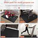 IBVIVIC Drum Mat, 4Ft x 5.3Ft Drum Carpet Drum Rug Drum Pad Tightly Woven Fabric with Non-Slip Grip Bottom, Black
