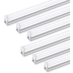 Barrina 6 Pack LED T5 Integrated Single Fixture, 4FT, 2200lm, 3000K (Warm White), 20W, Utility Shop Lights, Ceiling and Under Cabinet Light, ETL Listed, Grow Light with Built-in ON/Off Switch (4 Feet)