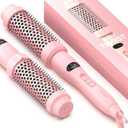 Upgraded Thermal Brush by BeKind Twist Pro - 1.5 Inch Versatile Heated Round, Effortless Curling Hair Styling Tools, Negative Ion Blow Out Hot Round Brush, 20s Fast Heats (Peach)