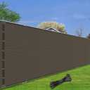 COARBOR 8' x 25' Privacy Fence Screen Heavy Duty Windscreen Fencing Mesh Shade Net Cover for Outdoor Wall Backyard Patio Deck and Porch, Brown