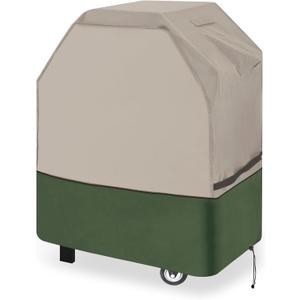 Rachmi Grill Cover for Outdoor Grill 32 Inch, 600D Water-Resistant Anti UV BBQ Cover Fits Weber, Char-Broil, Charcoal Gas Grill Up to 31 Inch Wide Fits Most 2 Burner Grills, 32Wx25Dx43H, Khaki/Green