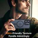 TOCOL for iPhone 14 Pro Max Case, Compatible with Magsafe, Drop Protection, Upgraded Full Camera Protection, Translucent Magnetic Matte Phone Case for iPhone 14 Pro Max 6.7 inch (Black)