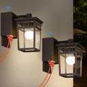 2 Pack Porch Lights with GFCI Outlets, Dusk to Dawn Outdoor Lighting Exterior Light Fixtures Wall Mount, Waterproof Alunmium Wall Sconces for House Patio Garage Front Door, 9W LED Bulbs Included(ORB) (Oil-Rubbed Bronze, 2 Pack)