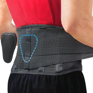 Sparthos Back Brace for Lower Back Pain - Immediate Relief from Sciatica, Herniated Disc, Scoliosis - Breathable Design With Lumbar Support Pad - For Home & Lifting At Work - For Men & Women - (Large) (Black)