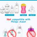 Sippy Cup Nipples for Philips Avent Natural Baby Bottles, My Grippy Spout Sippy Cup and Natural Trainer Sippy Cup, Soft 100% Silicone Sippy Spout Nipples, 6m+, 4 Count