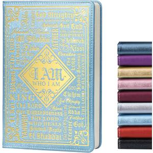 LBWCER Bible Journal for Woman,Notebooks for Work,200 Pages, A5 Hardcover Leather Journals for Writing,School,Travel,Business,Work,Home (Bible Sky Blue)