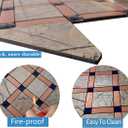 XUANINY Peel and Stick Metal Hexagon Tiles, Self Adhesive Decorative Waist Line Mosaic Tiles, Wall Panels for Kitchen Backsplash, Bathroom, Bedroom, Living Room (10 Printed Maple Leaf)