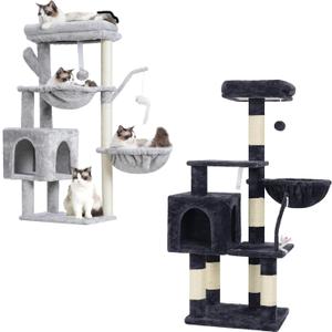 Heybly Cat Tree with Toy, Cat Tower Condo for Indoor Cats