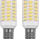 Frigidaire Freezer Light Bulb Replacement E17 Intermediate Base Compatible with Kenmore Refrigerator Replace 5304517886 KEI D28A KEL2811 KEI D28M Daylight White 5W Compact Bright Lighting, 2 Pack